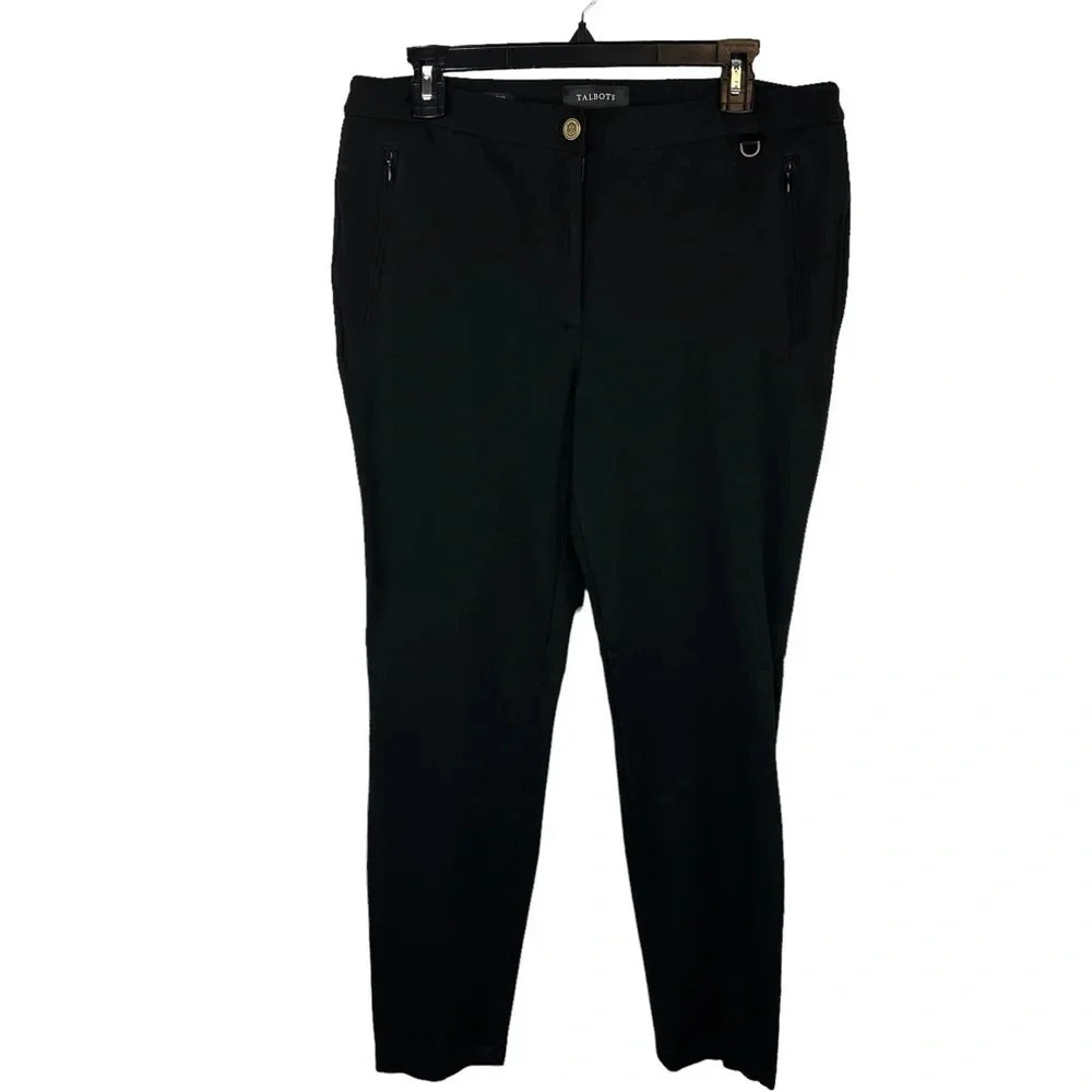 Talbots‎ Skinny Ankle Black Stretch Pants size 12